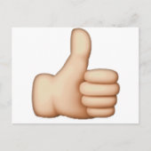 Carte Postale Pouce vers le haut - Emoji (Devant)