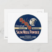 Carte Postale Poudre de lait écrémé à processus de rouleau de qu (Devant / Derrière)