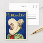 Carte Postale Poudre De Luzy | Leonetto Cappiello<br><div class="desc">Poudre De Luzy (1919) | Poudre De Luzy, affiche publicitaire 1919 de Leonetto Cappiello, présente une élégante femme vêtue d’une robe verte et rouge frappante, sa coiffure raffinée ajoutant au sens du raffinement et du charme. Contre un arrière - plan bleu audacieux, les couleurs vives et la composition propre attirent...</div>