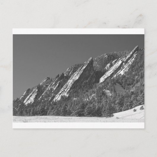 Carte Postale Poudre de neige - Flatirons rouillées Boulder CO B (Devant)