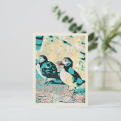 Carte Postale Pouffin atlantique en Islande (Debout devant)