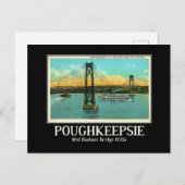 Carte Postale Poughkeepsie NY Mid Hudson Bridge 1930 (Devant / Derrière)