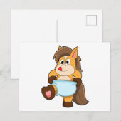 Carte Postale Poulain avec couche (Devant / Derrière)