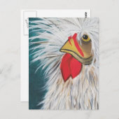 Carte Postale Poule de cheveux folle (Devant / Derrière)