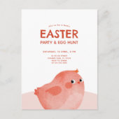 Carte Postale Poule de Pâques rose (Devant)