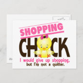 Carte Postale Poule de Shopping 2 (Devant / Derrière)