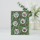 Carte Postale Poules de Noël (Debout devant)