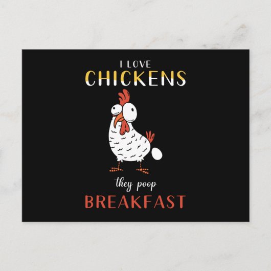 Carte Postale Poules drôles de poulets (Devant)