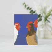 Carte Postale poules françaises (Debout devant)