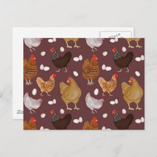 Carte Postale Poulet (Devant / Derrière)