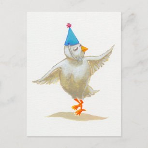 Carte Postale Poulet art fête casquette agréable sensation Holly