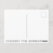 Carte Postale Poulet au barbare (Dos)
