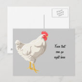 Carte Postale Poulet blanc (Devant / Derrière)