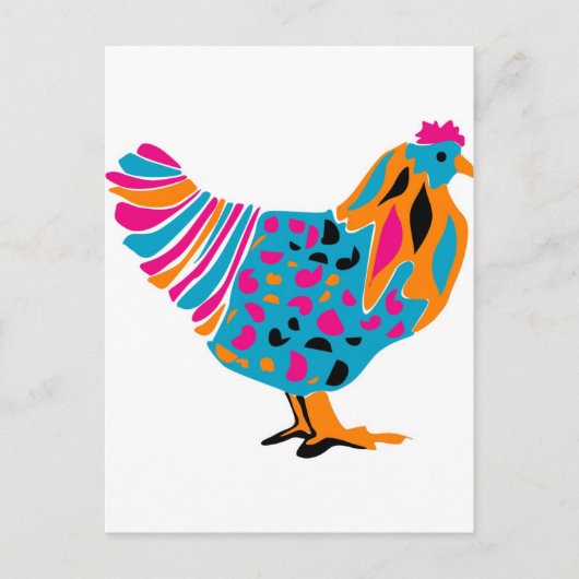 Carte Postale Poulet brillant (Devant)