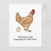 Carte Postale Poulet Brown Ajouter votre texte (Devant)
