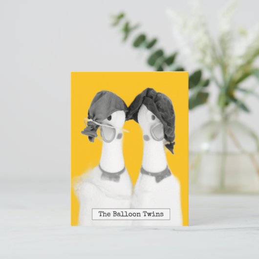 Carte postale Poulet cool en caoutchouc (Debout devant)