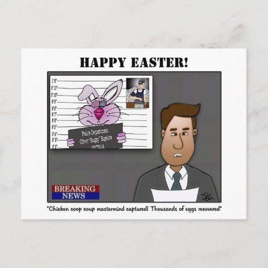 Carte postale Poulet Coop Coup de Pâques (Devant)