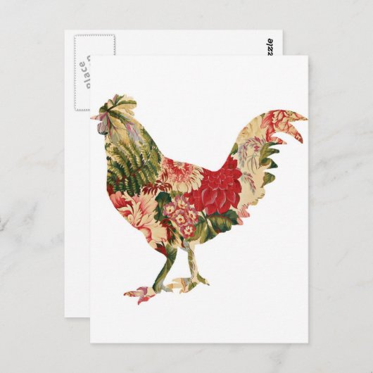 Carte Postale Poulet de Chintz (Devant / Derrière)