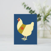 Carte Postale poulet de guerre décoré (Debout devant)