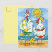 Carte Postale POULET DE LA MER, DESSIN FAMILIAL FUN Drôle (Devant / Derrière)