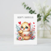 Carte Postale Poulet de naissance mignon. (Debout devant)