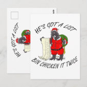 Carte Postale Poulet de Santa Bin (Devant / Derrière)