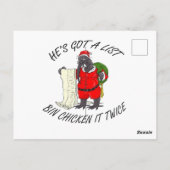 Carte Postale Poulet de Santa Bin (Dos)