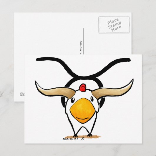 Carte Postale Poulet de Taurus (Devant / Derrière)