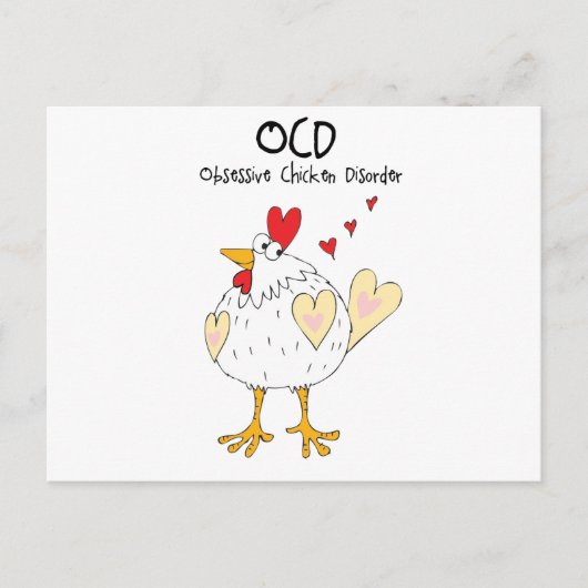 Carte Postale Poulet en amour (Devant)