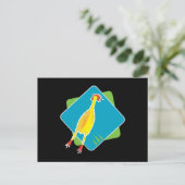 Carte Postale poulet en caoutchouc (Debout devant)