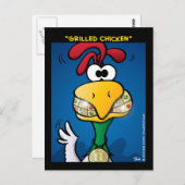 Carte Postale "poulet grillé" (Devant / Derrière)