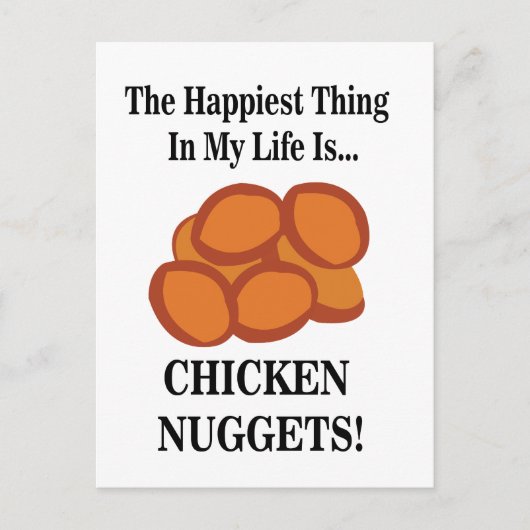 Carte Postale Poulet Nugget Restauration rapide Drôle Poulet Nug (Devant)