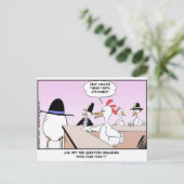 Carte Postale Poulet Ou Oeuf ? Drôle cadeaux & Objets de collect (Debout devant)