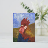 Carte Postale Poulet / Peinture de coq (Debout devant)
