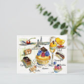 Carte Postale Poulet Petites visites Paris (Debout devant)