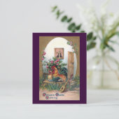 Carte Postale Poulets à la traîne et maison d'oeufs (Debout devant)