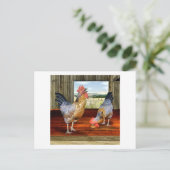 Carte Postale Poulets en Grange (Debout devant)