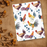 Carte Postale Poulets et oeufs colorés Motif d'aquarelle<br><div class="desc">Profitez de ce motif de poulets et d'oeufs fantaisistes sur cette carte colorée. Vous pouvez toujours ajouter votre propre texte. Faites-moi savoir si vous voulez quelque chose fait sur mesure. Si vous l'achetez, merci ! N'oubliez pas de partager une photo sur Instagram de celle-ci en action et de m'étiqueter @shoshannahscribbles...</div>
