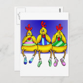 Carte Postale Poulets innocents (Devant / Derrière)