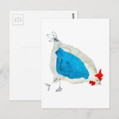 Carte Postale Poulets mignons aquarelle (Devant / Derrière)