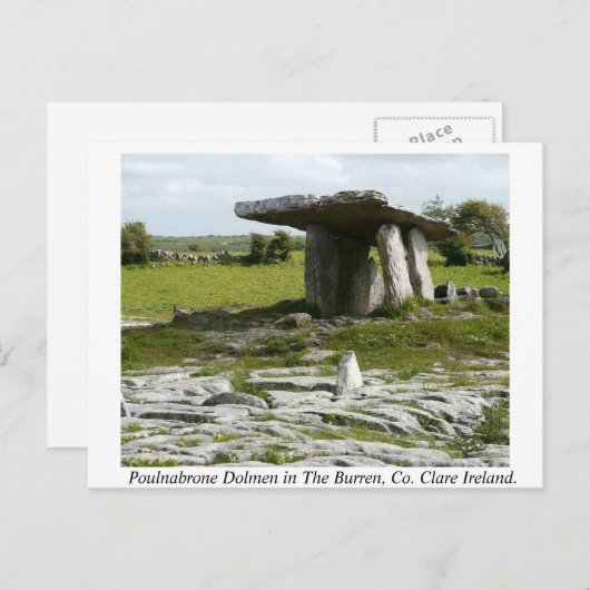 Carte Postale Poulnabrone Portal Tomb, Burren, Clare, Irlande (Devant / Derrière)