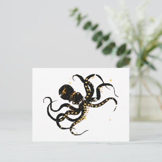 Carte Postale poulpe (Debout devant)