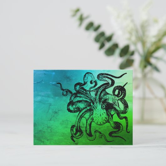 Carte Postale poulpe (Debout devant)