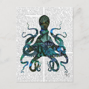 Carte Postale Poulpe bleu de poisson