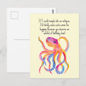 Carte Postale Poulpe Bras Supplémentaires Pour Câlin Fantaisie A (Devant / Derrière)