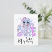 Carte Postale poulpe colorée (Debout devant)