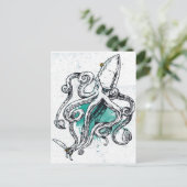 Carte Postale Poulpe de vie marine (Debout devant)