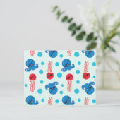 Carte Postale Poulpe pirate, méduse pirate, animaux marins (Debout devant)