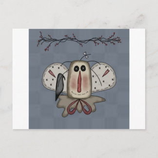 Carte Postale Poupée Annie Raggy Avec Corbeau