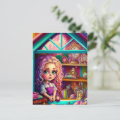 Carte Postale Poupée colorée mignonne dans une poupée (Debout devant)